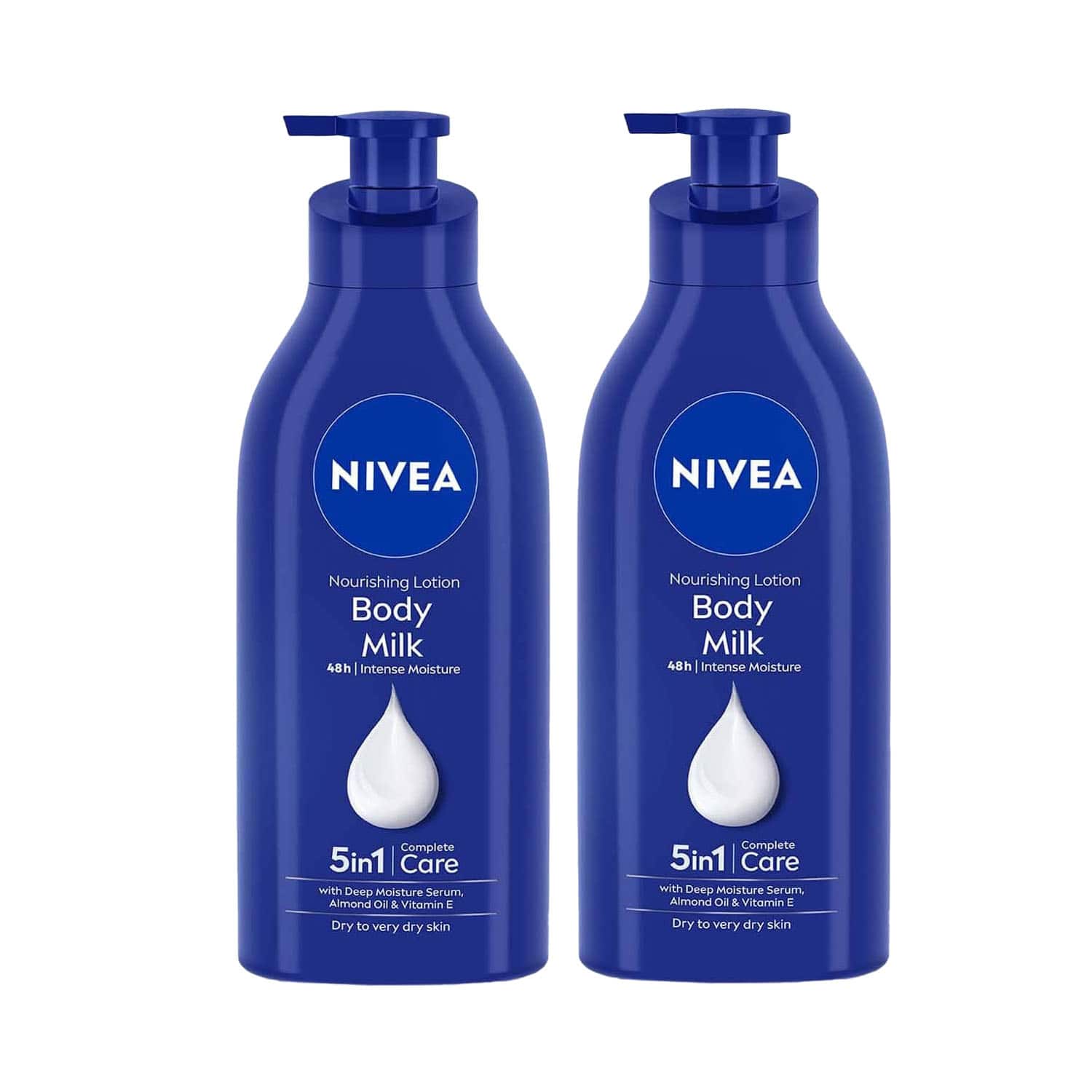 Nivea | Nivea Body Milk Lotion for Dry to Very Dry Skin Pack of 2 Combo (600 ml x2 )