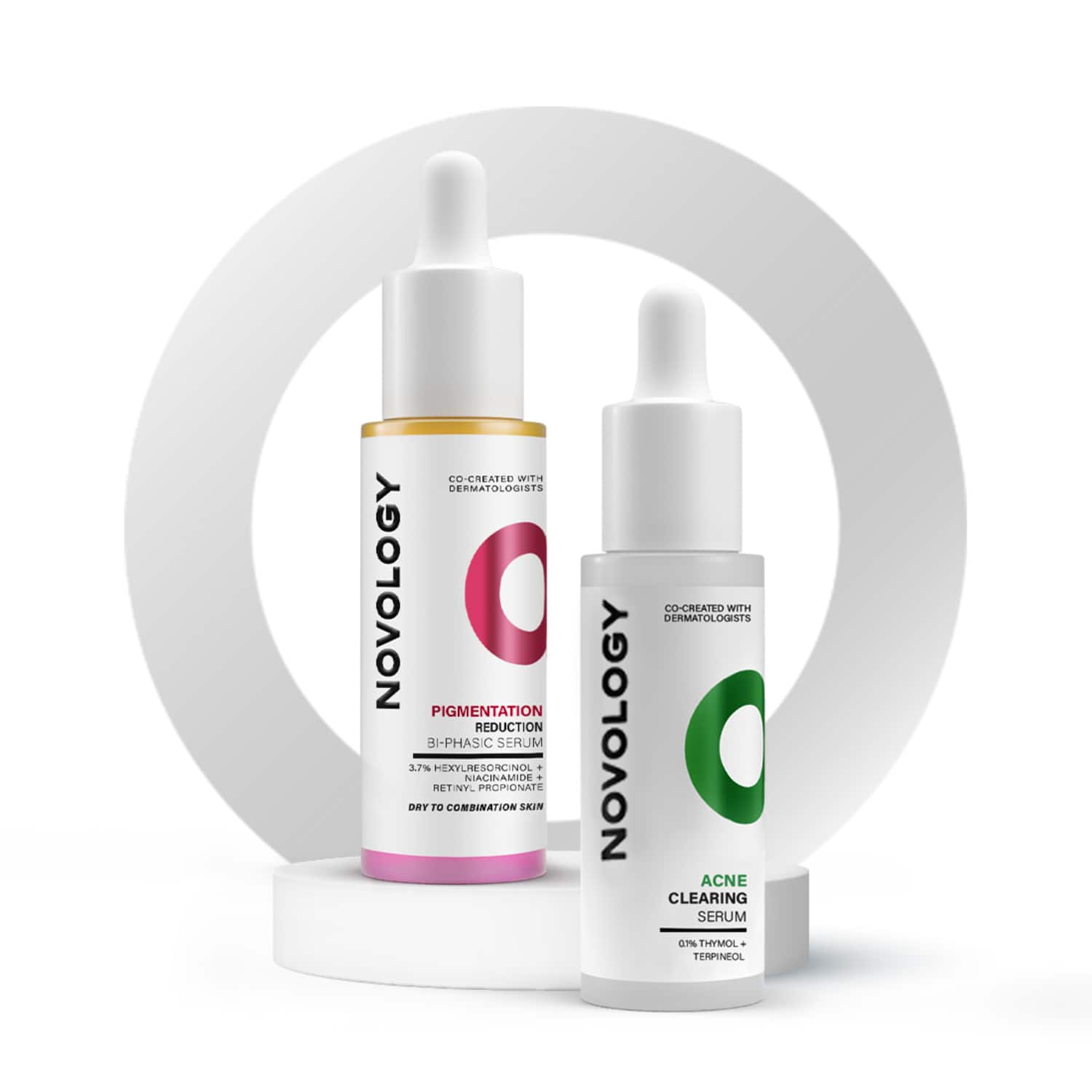 Novology | Novology Bi-Phasic Hyper Pigmentation Serum + Acne Reduction Serum Combo