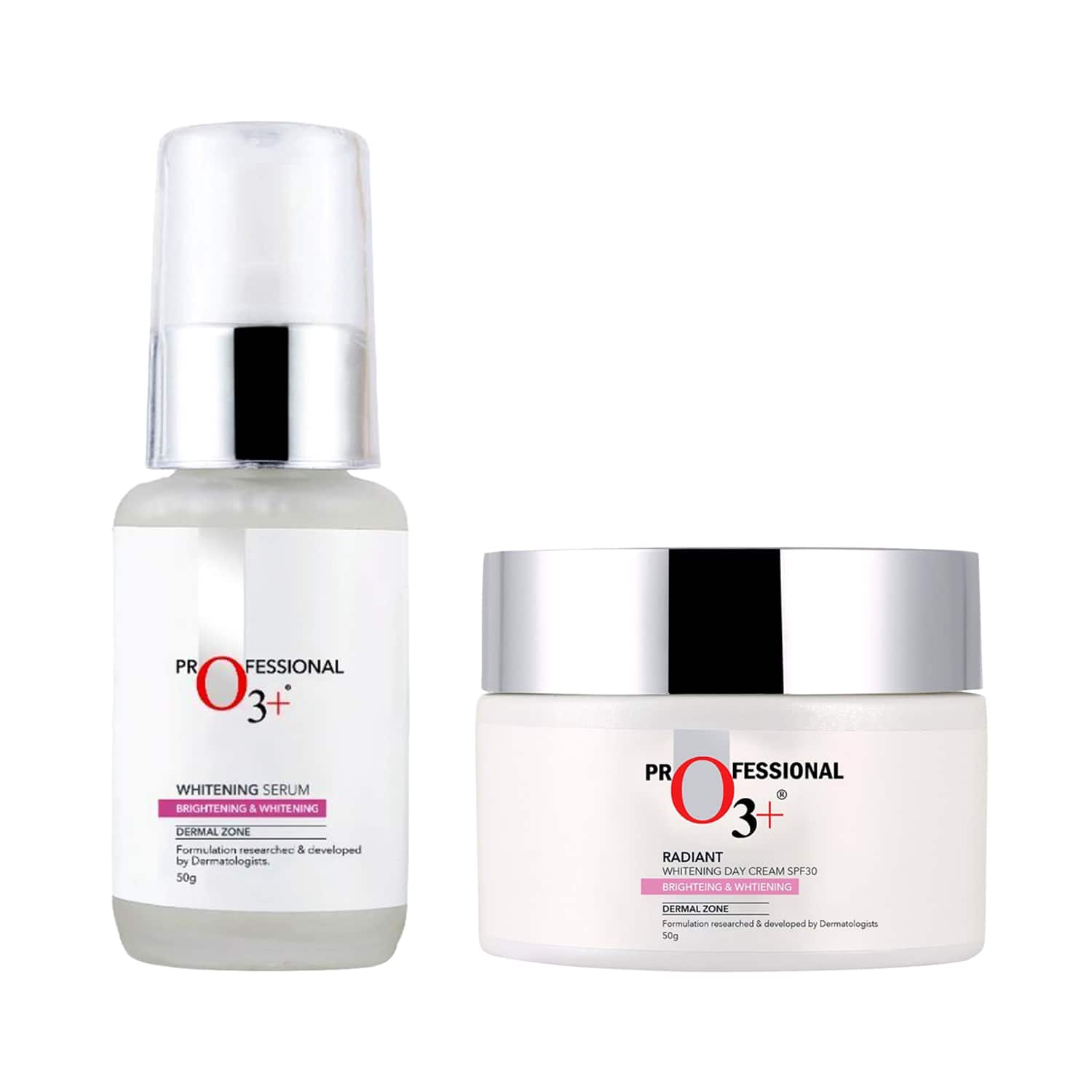 O3+ | O3+ Dermal Zone SPF 30 Whitening Day Cream (50g) & Brightening & Whitening Serum (50ml) Combo