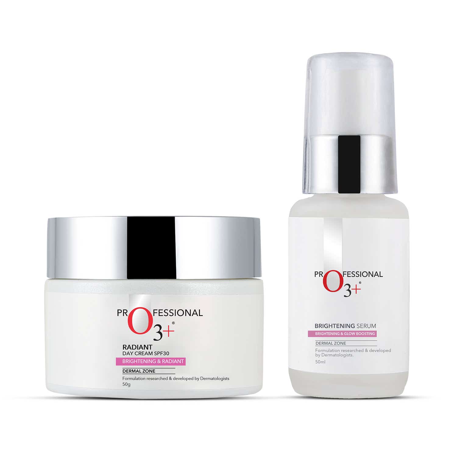 O3+ | O3+ Dermal Zone SPF 30 Whitening Day Cream (50g) & Brightening & Whitening Serum (50ml) Combo