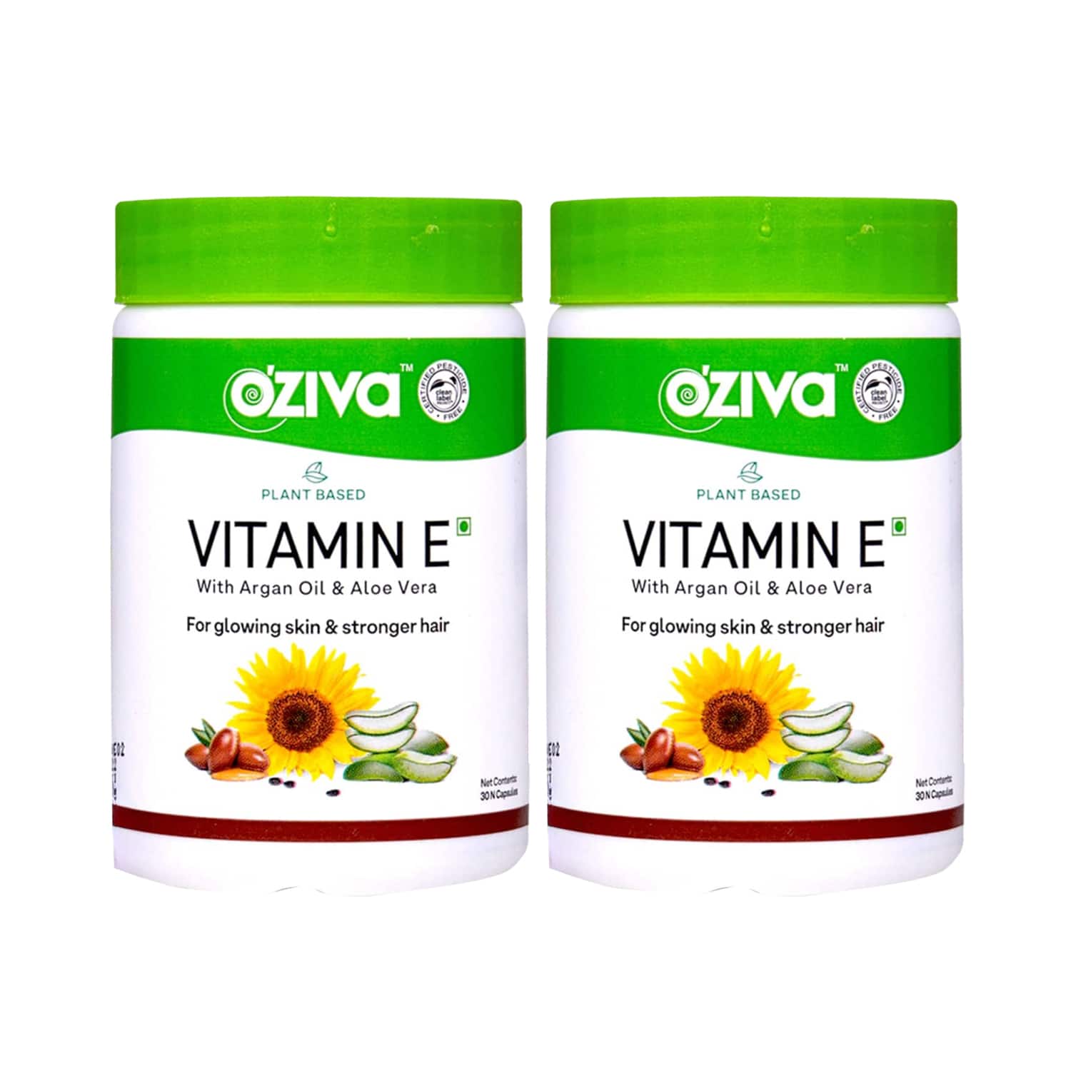 Oziva | Oziva Vitamin E Capsule Pack of 2 Combo (60 tablets)