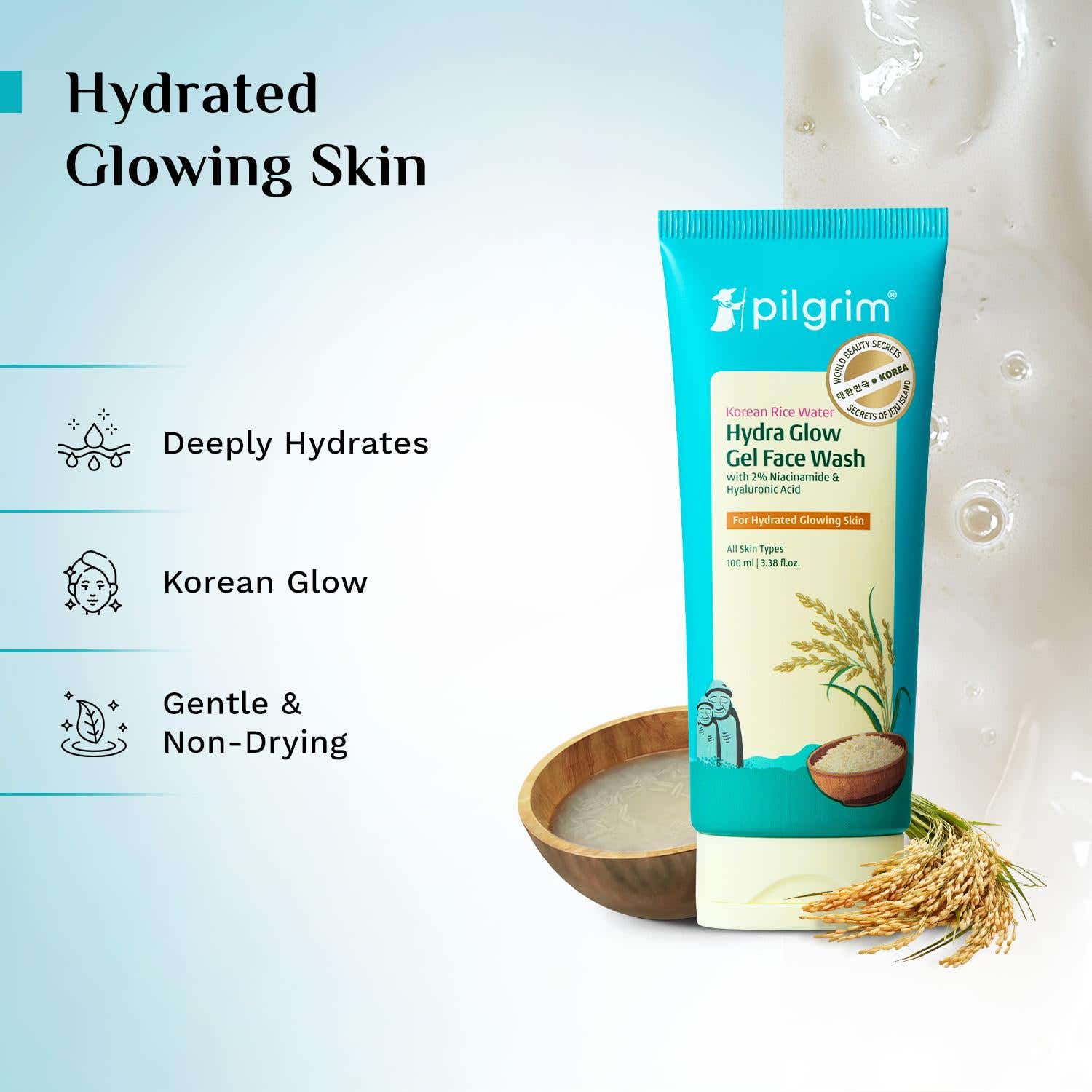 Pilgrim Hydra Glow Ritual 4-Piece Skincare Set 100 ml - Image 2