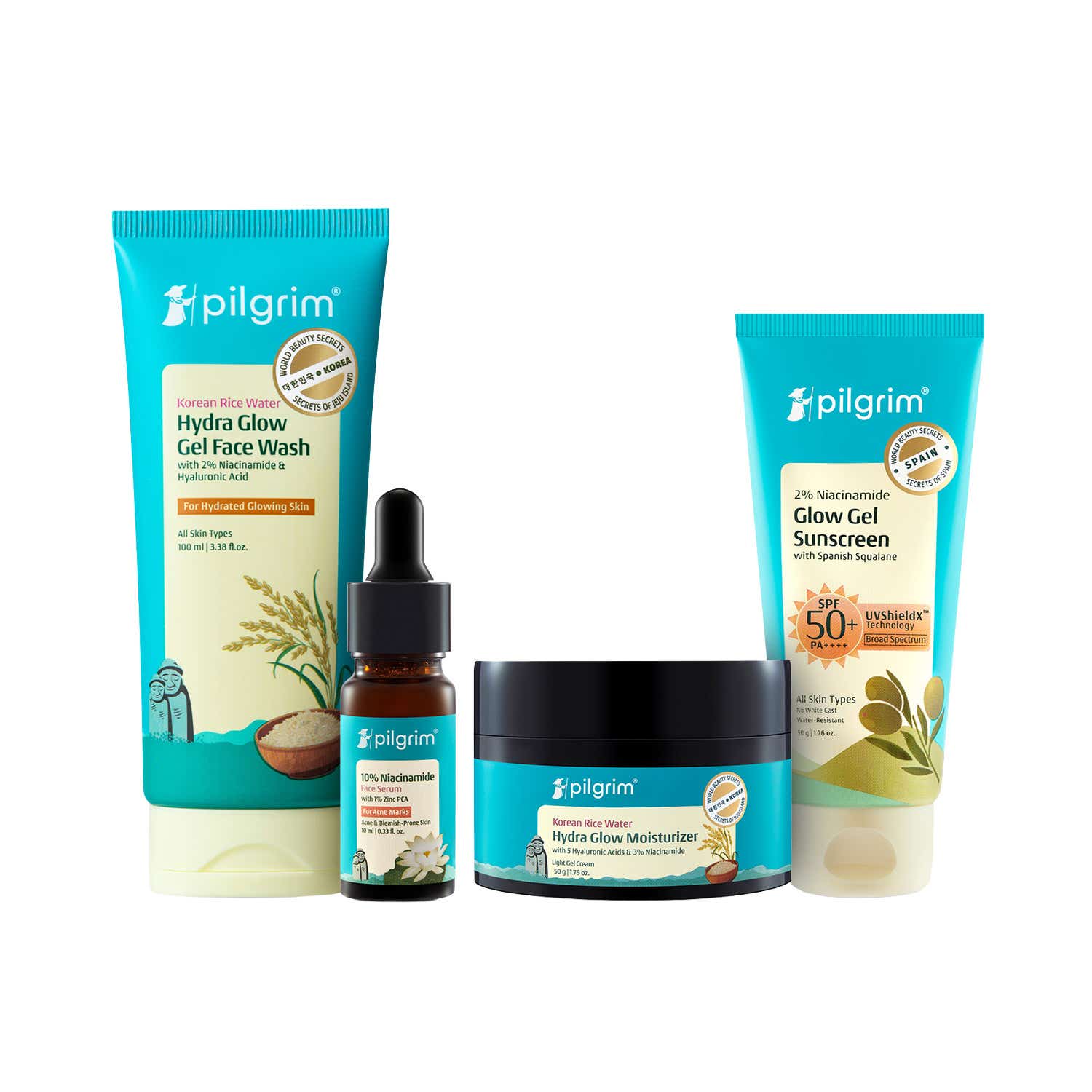 Pilgrim Hydra Glow Ritual 4-Piece Skincare Set 100 ml - Image 8