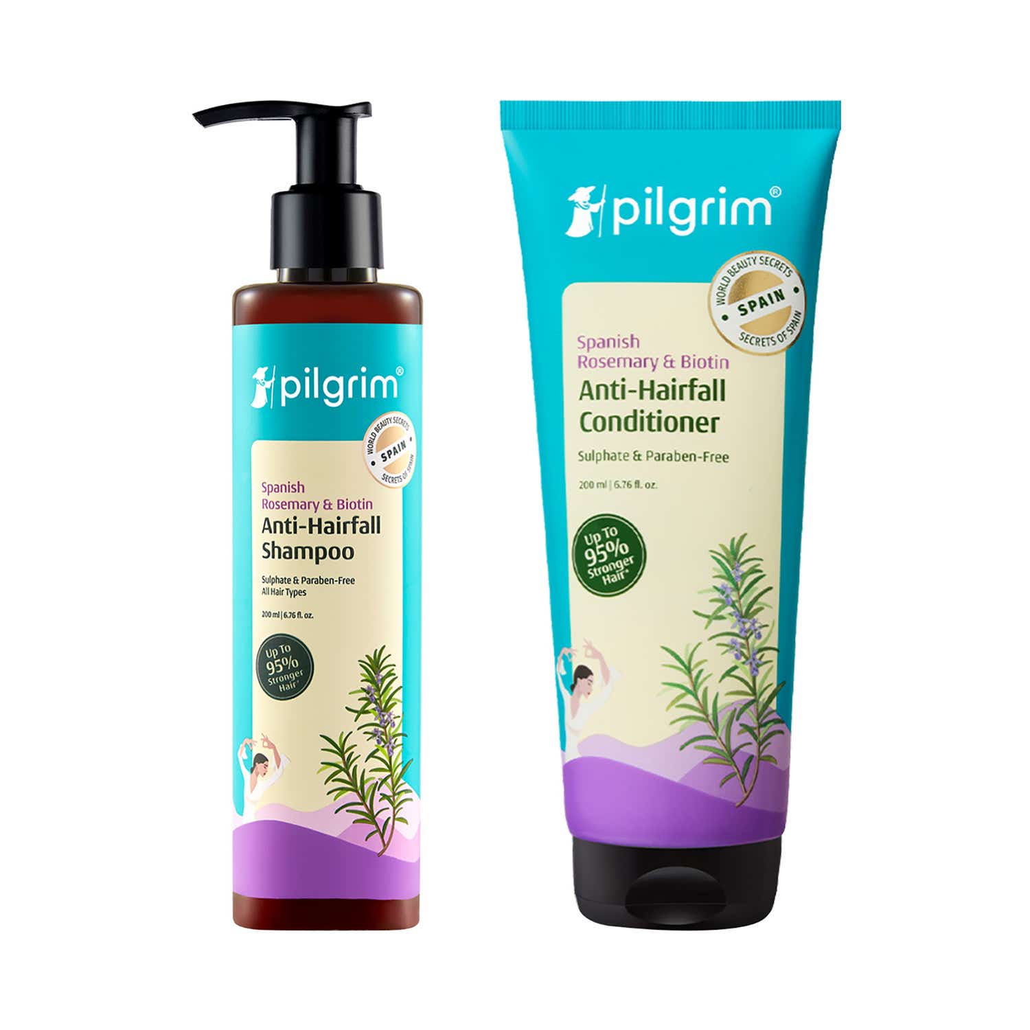 Pilgrim | Pilgrim Spanish Rosemary & Biotin Anti-Hairfall Shampoo & Conditioner For Stronger Hair Combo