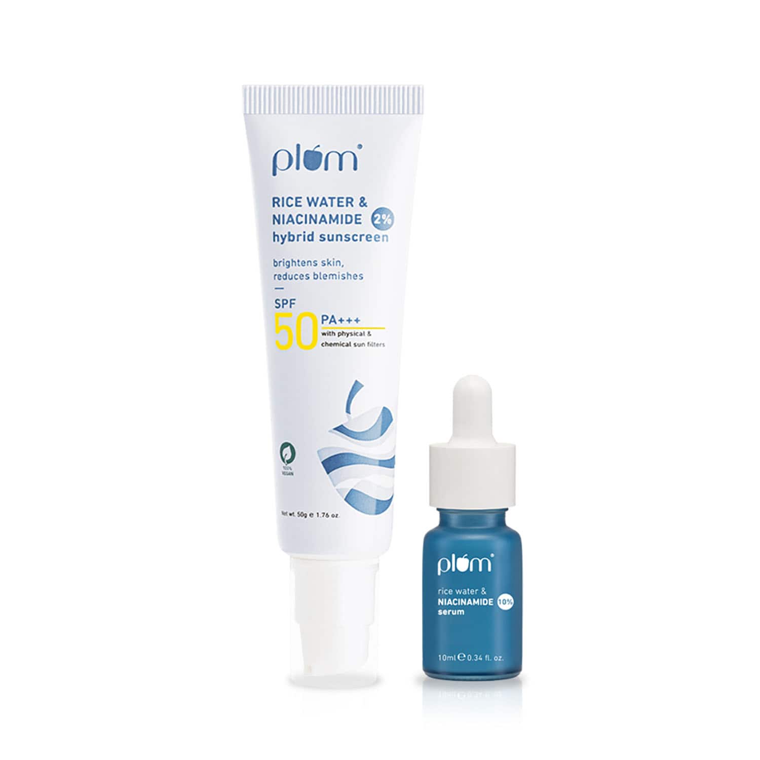 Plum | Plum Niacinamide Travel Light & Bright Duo With Serum & Spf 50 Sunscreen