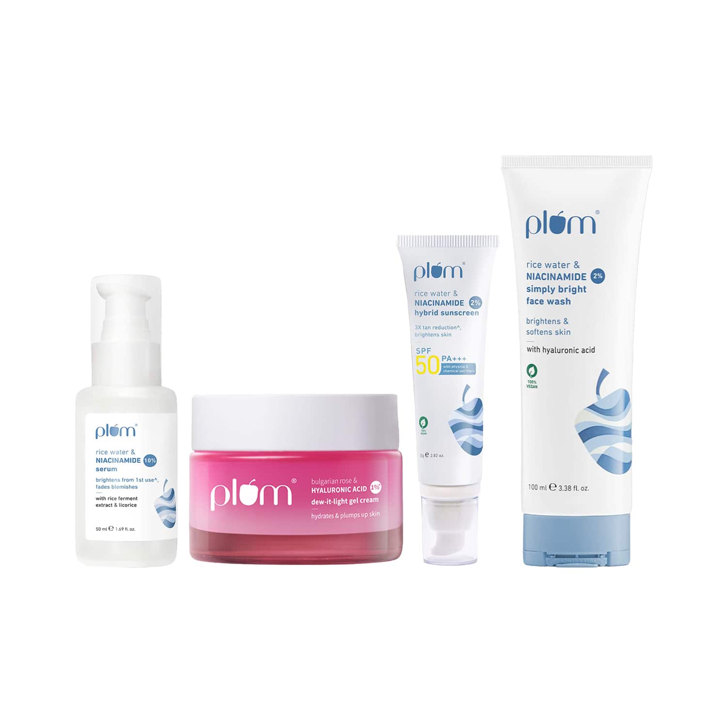 Plum | Plum Niacinamide & Hyaluronic Acid CSMS Combo for Bright, Hydrated & Plumped Skin