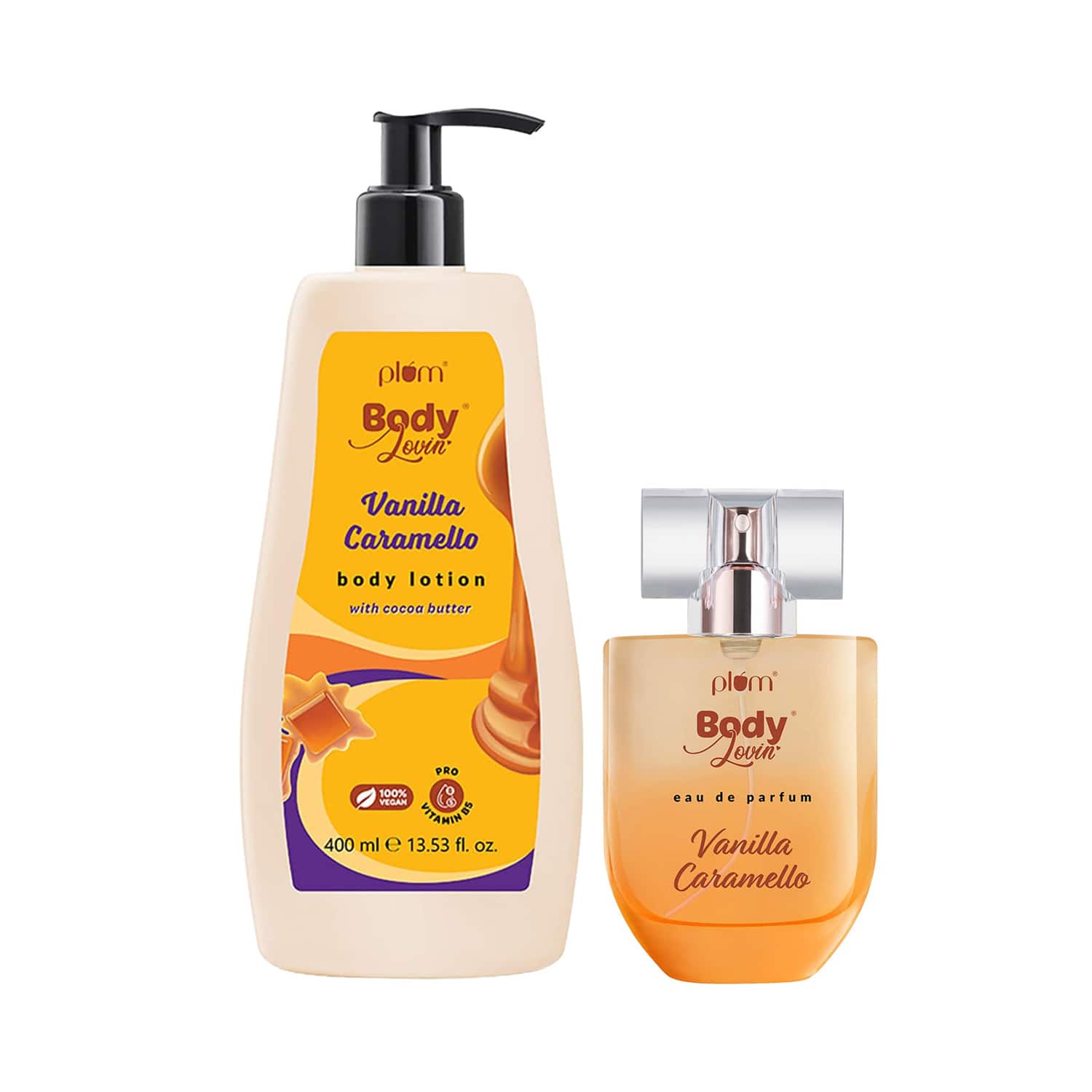 Plum | Plum Bodylovin Smell Delish Vanilla Caramello Lotion & Perfume Duo