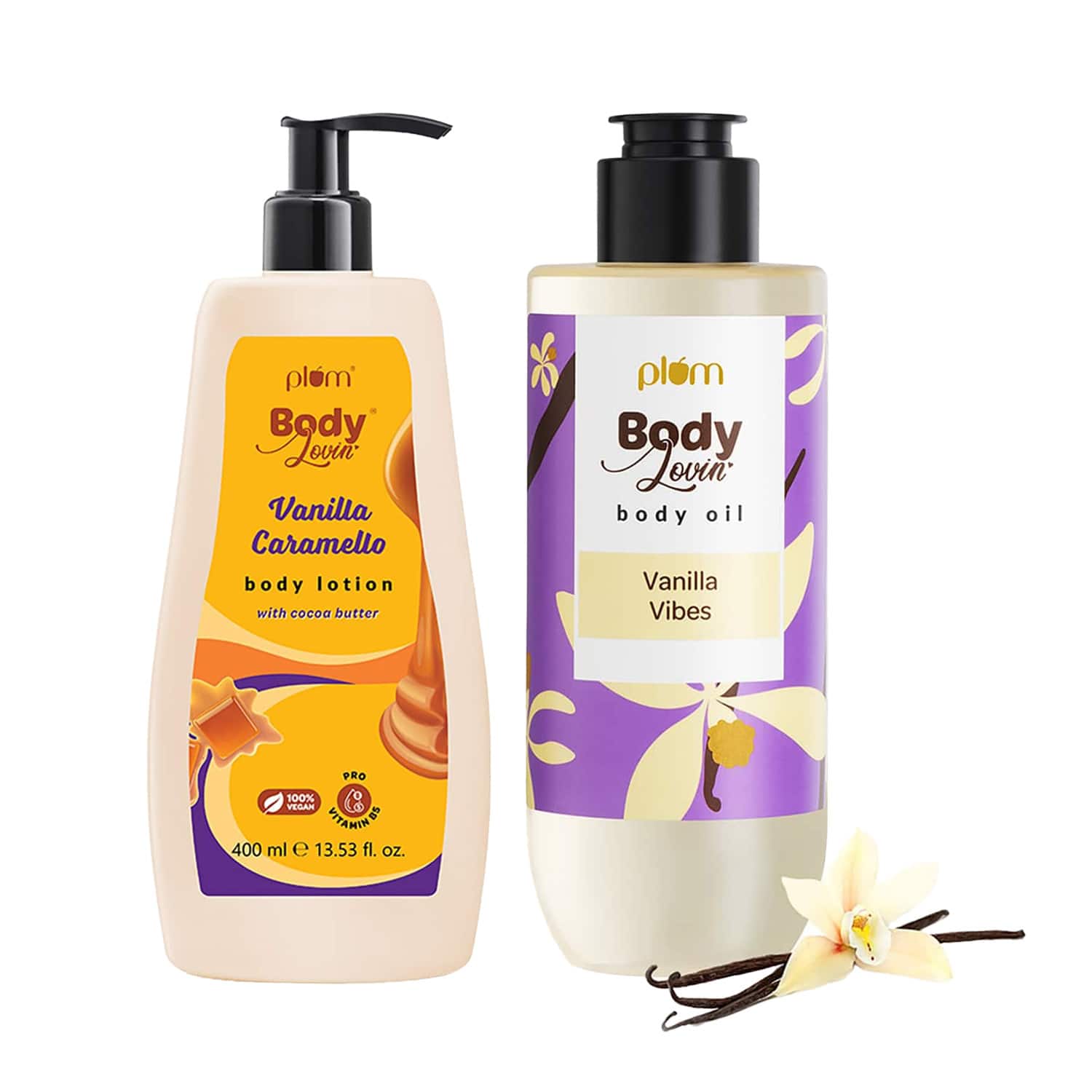 Plum | Plum Bodylovin Vanilla Overload Moisturization Duo - Body Oil + Body Lotion