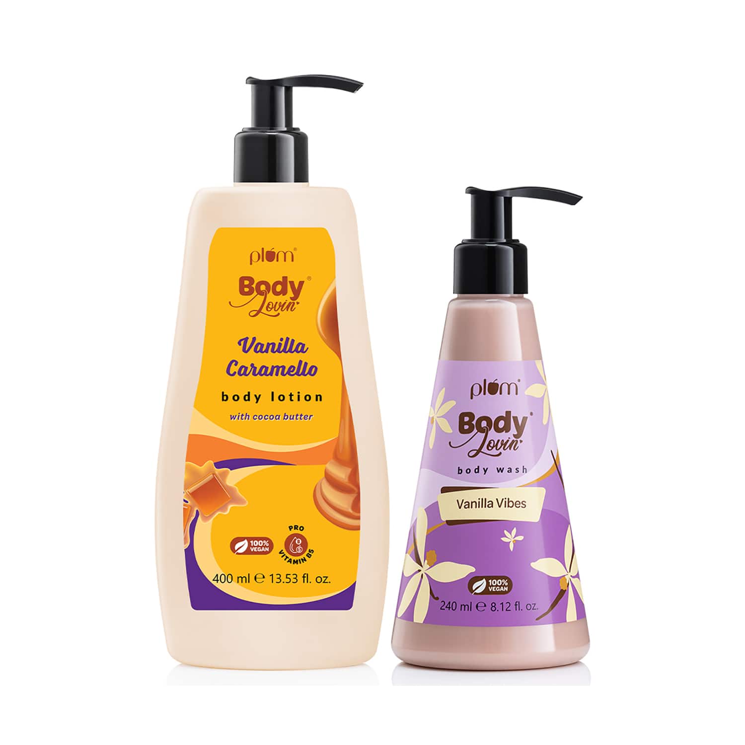 Plum | Plum BodyLovin' Vanilla Lovin' Body Wash & Lotion Duo - Cleanse & Moisturize Combo