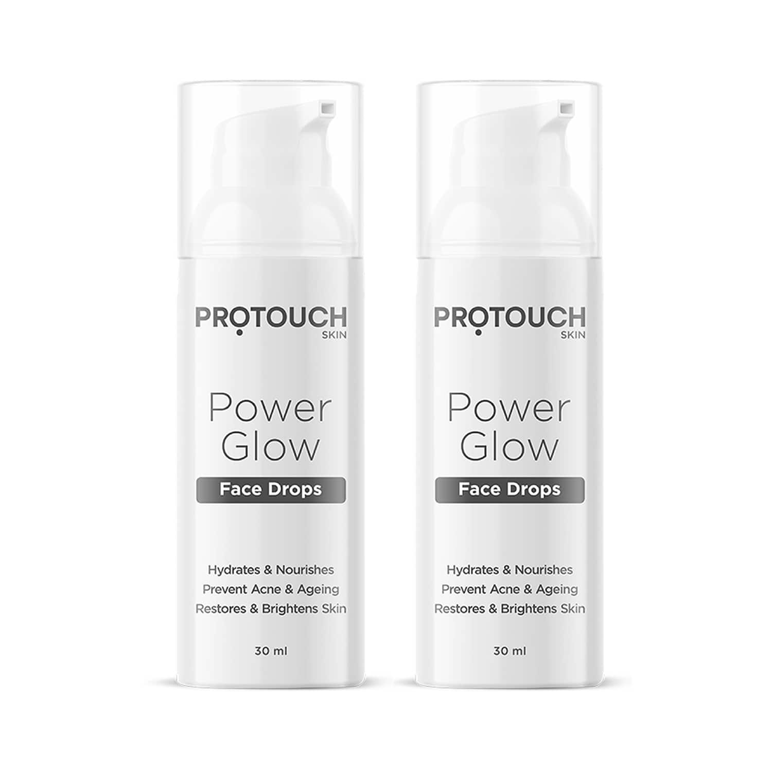 Protouch | Protouch Power Glow Face Drops - Deep Hydrating Face Moisturiser with Korean Actives Pack of 2 Combo