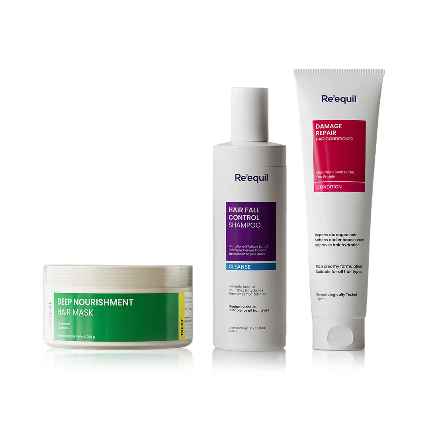 Re'equil | Re’equil Nourished Hair Essentials Combo - Mask + Shampoo + Conditioner