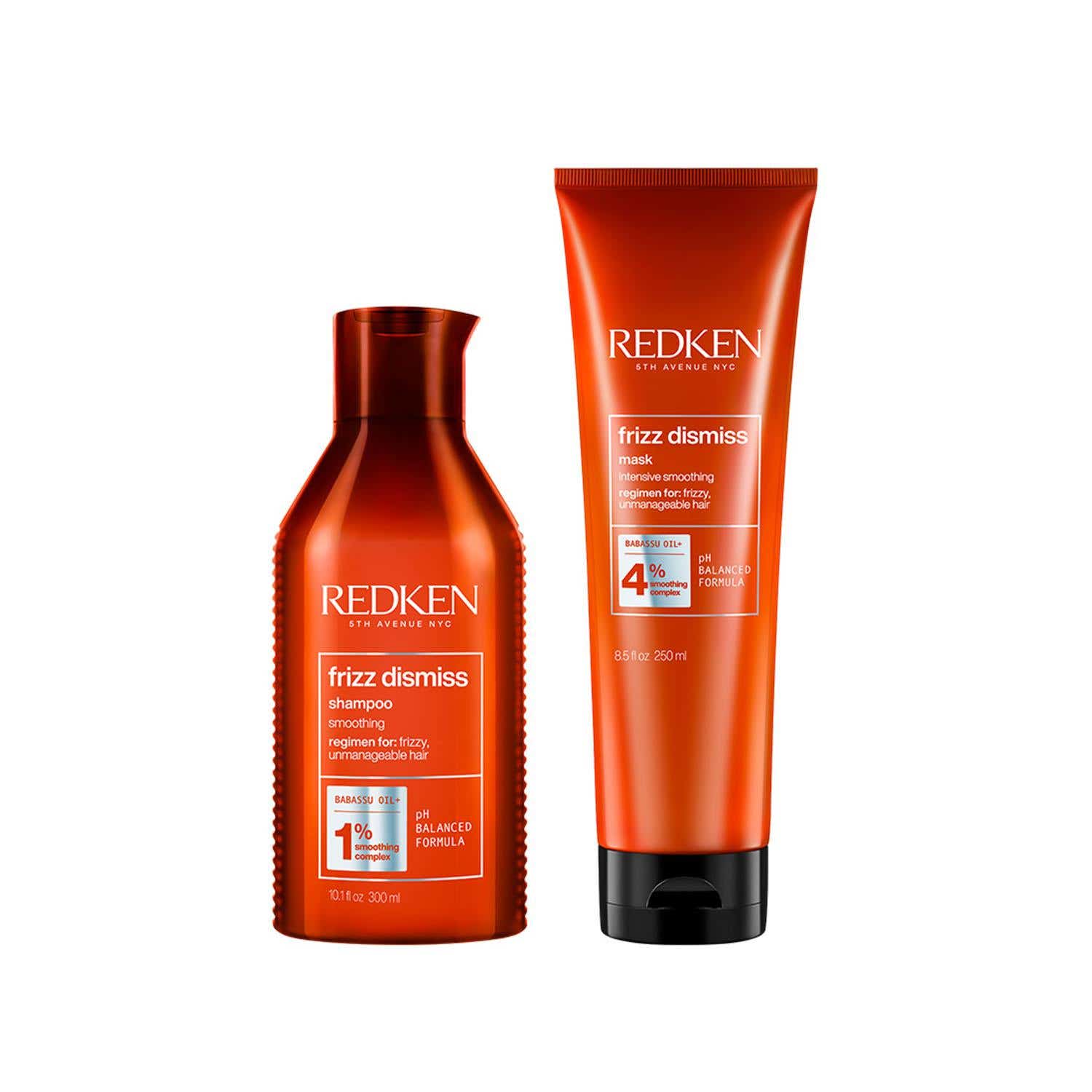 REDKEN | Redken's Anti-Frizz Combo - Frizz Dismiss Shampoo & Mask With Babassu Oil & Smoothening Complex