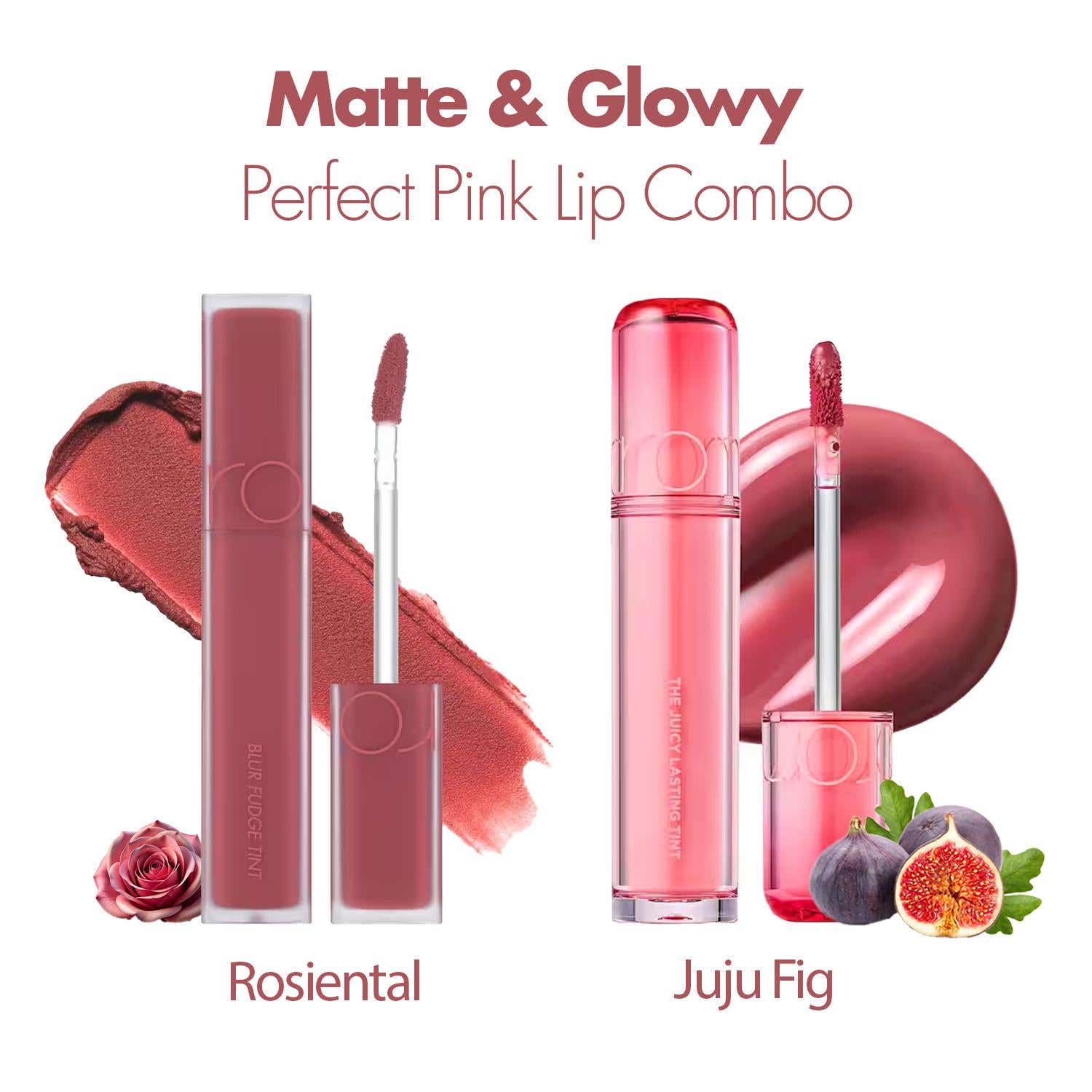 Rom&nd | Rom&nd Matte & Glowy Perfect Pink Lip Combo