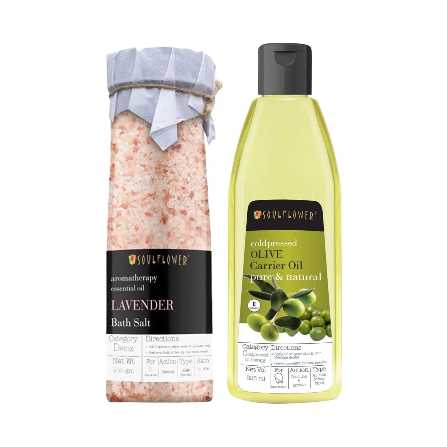Soulflower | Soulflower Bathsalt & Olive Oil Combo