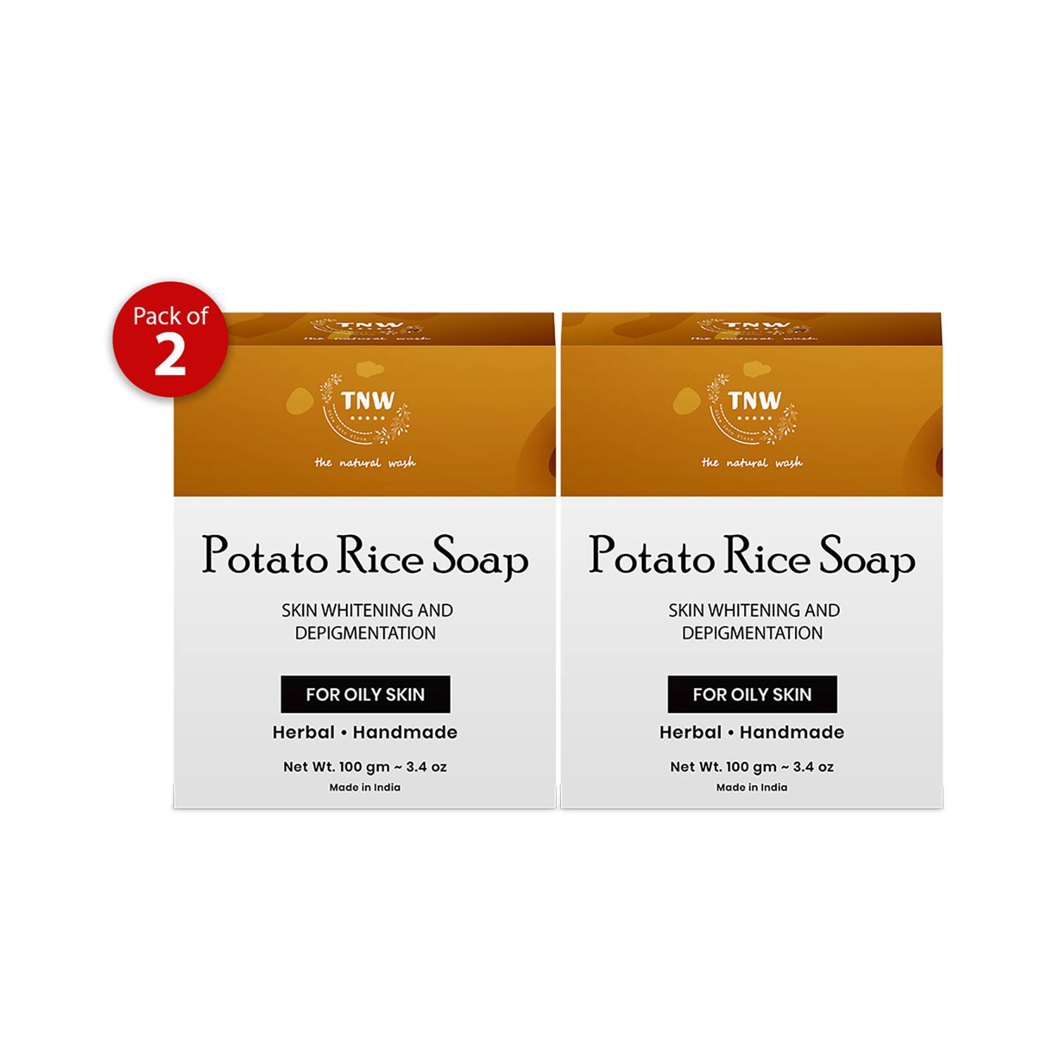 TNW The Natural Wash | TNW - The Natural Wash Handmade Potato Rice Soap Pack of 2 Combo