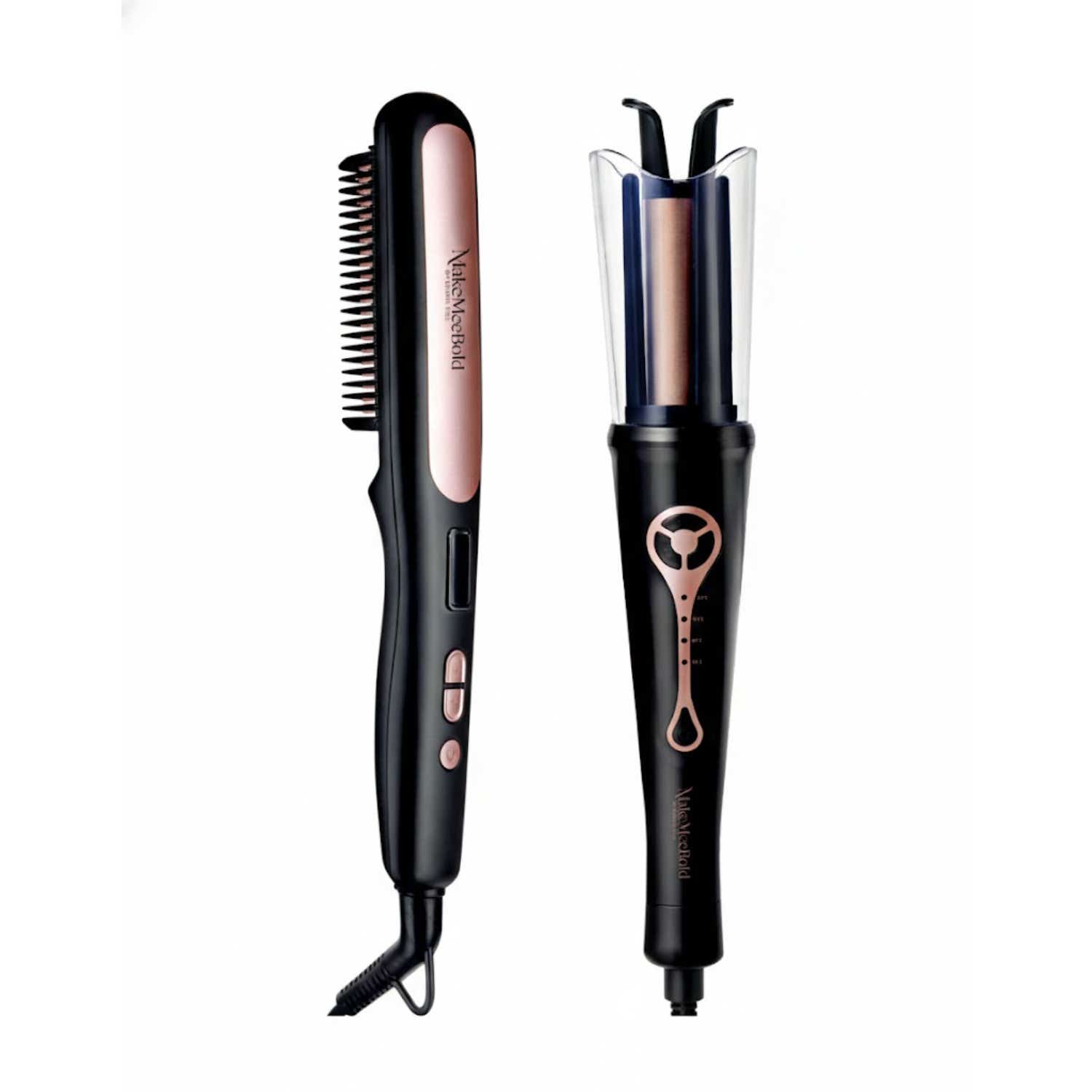 Urban Yog | Urban yog MakeMeeBold Hair Straightener Brush & Automatic Hair Curler Combo