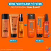 Matrix Mega Smooth Shampoo, Conditioner & Serum Combo, Defy Frizz For 4 Days, For All Hair Types