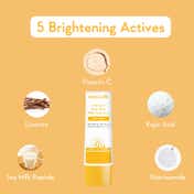 WishCare Vitamin C Pure Glow Brightening Sunscreen for Dry Skin SPF50 PA++In Vivo Tested (50 ml x 2)