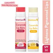 WishCare Ceramide Lip Balm Duo For Dark Pigmented Lips with SPF50PA+++ -Natural & Tinted (5 g each)