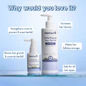 WishCare Hair Growth Serum Concentrate & Multi Peptide Anti Hairfall Shampoo Combo(30ml+250ml+200ml)