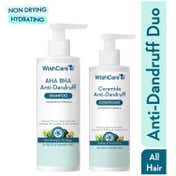 WishCare Hydrating AHA BHA Anti Dandruff Shampoo & Ceramide Conditioner (250 ml + 200 ml)