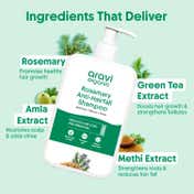 Aravi Organic Rosemary Hair Growth Shampoo For Healthy Hair & Nourish Your Scalp Pack of 2 Combo