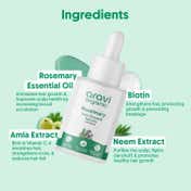 Aravi Organic Hair Boost Duo - Rosemary Hair Growth Serum & Shampoo Pack of 2 Combo