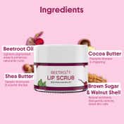Aravi Organic Beetroot Lip Lightening Scrub Balm for Dark, Chapped & Pigmented Lips Pack of 2 Combo
