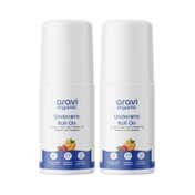 Aravi Organic Under Arm Roll On - 5% AHA 2% Kojic Acid & 1% Mandelic Acid Pack of 2 Combo
