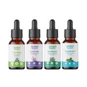 Aravi Organic Essential Wellness Blend Combo - Rosemary, Tea Tree, Lavender & Peppermint Oils