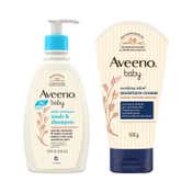Aveeno baby daily moisture wash & shampoo (532 ml), baby soothing relief moisture cream (100g) Combo
