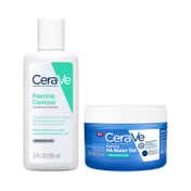 CeraVe Facewash & Gel Moisturizer with Ceramides - Skincare Routine for Normal to Oily Skin Combo