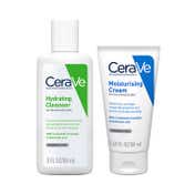 CeraVe Facewash & Moisturizer with Ceramides - Daily Skincare Routine for Normal To Dry Skin Combo