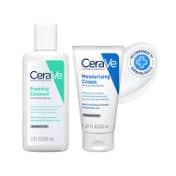 CeraVe Facewash & Moisturizer with Ceramides - Daily Skincare Routine For Normal To Oily Skin Combo