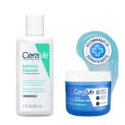 CeraVe Facewash & Gel Moisturizer Combo with Ceramides - Skincare Routine for Normal to Oily Skin