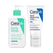 Cerave Facewash & PM Moisturizer with Ceramides - Evening Routine for Oily Skin Combo
