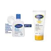 Cetaphil Oily Skin Cleanser + SPF 50 Light Gel Combo
