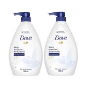 Dove Deep Moisture Body Wash Pack of 2 Combo (800 ml x2 )