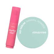 Etude Dear Darling Marker Tint 04 Milk Strawberry & Innisfree No Sebum Mineral Powder Combo