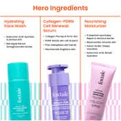Foxtale Hydrate & Repair Kit Hydrating Face Wash Collagen-PDRN Serum & Moisturizer Combo