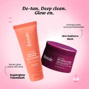 Foxtale Detan and Glow Duo Tan Removal + Glow-Boosting Skincare Combo - Mask + Face Wash