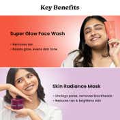 Foxtale Detan and Glow Duo Tan Removal + Glow-Boosting Skincare Combo - Mask + Face Wash