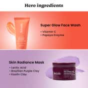 Foxtale Detan and Glow Duo Tan Removal + Glow-Boosting Skincare Combo - Mask + Face Wash