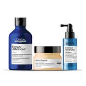 L'OREAL PROFESSIONNEL Anti-Hair Loss Regime-Density Advanced Shampoo, Mask, Aminexil Advanced Combo