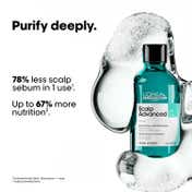 L'OREAL PROFESSIONNEL Scalp Anti-Oiliness Shampoo (300 ml), 2-In-1 Deep Purifier Clay (250 g) Combo