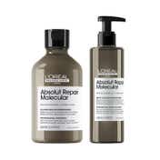 L'OREAL PROFESSIONNEL Absolut Repair Molecular Shampoo & Serum Combo For Damaged Hair(300 ml+250 ml)