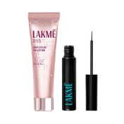 Lakme 9 to 5 Makeup Combo - Eyeconic Black Liquid Eyeliner (4.5 ml) + CC Cream SPF 30 Beige (9 g)