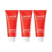 Lakme Strawberry Creme Face Wash-For Dry Skin 100 g Combo Of 3