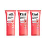 Lakme Blush And Glow Strawberry Freshness Gel Face Wash 150 g Combo Of 3