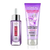 L'Oreal Paris Hydrated Hair and Skin Kit (Serum with Night Cream)